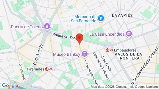 Apartments for rent i Madrid Arganzuela - kort over placeringen