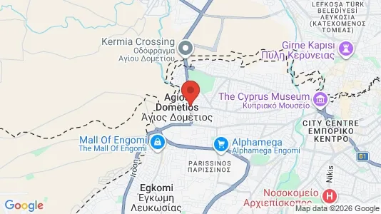 Apartments for rent i Nicosia Agios Dometios - kort over placeringen