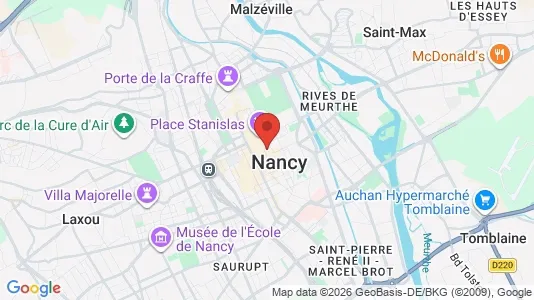 Apartments for rent i Nancy - kort over placeringen