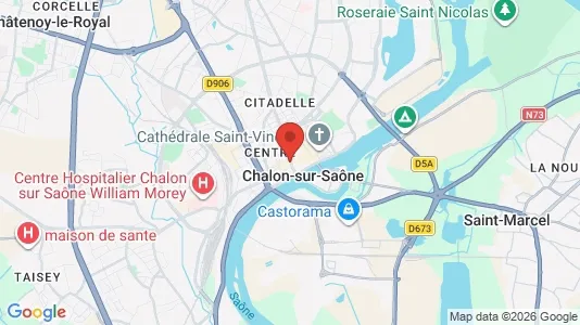 Apartments for rent i Chalon-sur-Saône - kort over placeringen