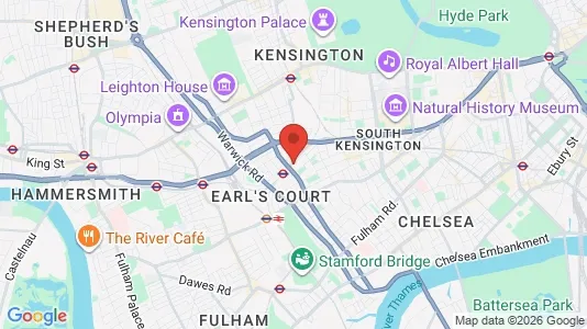 Apartments for rent i London SW5 - kort over placeringen