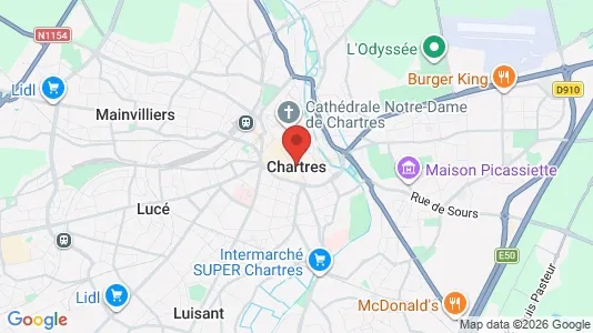 Apartments for rent i Chartres - kort over placeringen
