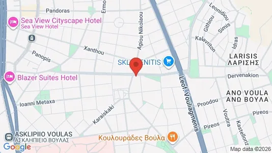 Apartments for rent i Glyfada - kort over placeringen