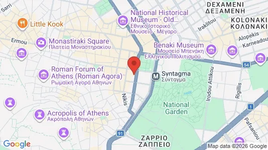Apartments for rent i Athens Monastiraki - kort over placeringen