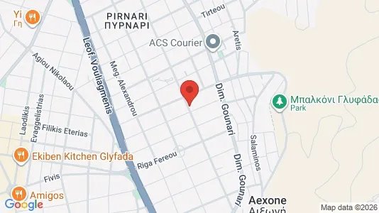 Apartments for rent i Glyfada - kort over placeringen
