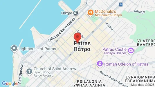 Apartments for rent i Patras - kort over placeringen