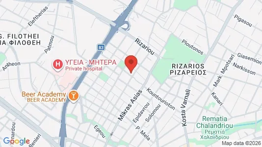 Apartments for rent i Agia Paraskevi - kort over placeringen