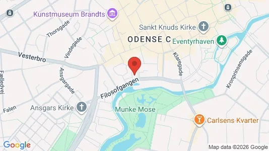 Apartments for rent i Odense C - kort over placeringen