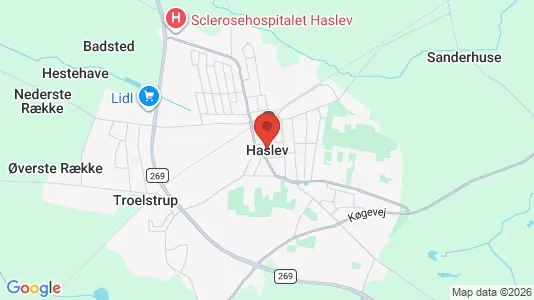 Apartments for rent i Haslev - kort over placeringen