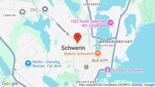 Apartments for rent i Schwerin - kort over placeringen