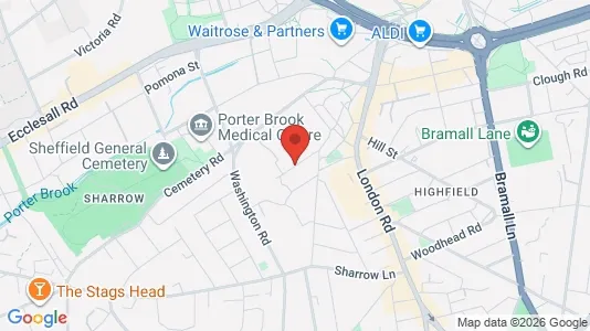 Apartments for rent i Sheffield - South Yorkshire - kort over placeringen