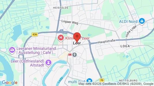 Apartments for rent i Leer - kort over placeringen