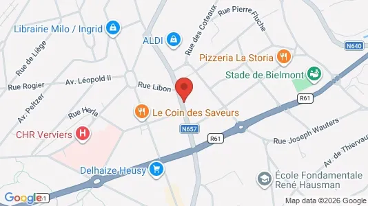 Apartments for rent i Verviers - kort over placeringen