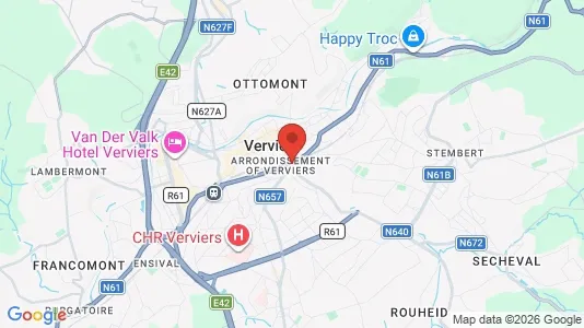 Houses for rent i Verviers - kort over placeringen