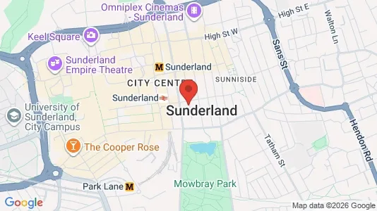 Apartments for rent i Sunderland - Tyne and Wear - kort over placeringen