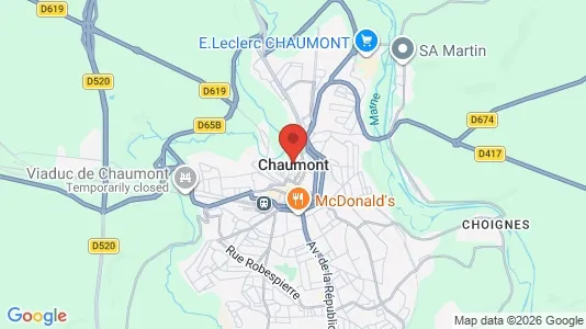 Apartments for rent i Chaumont - kort over placeringen