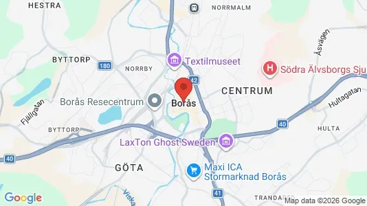 Apartments for rent i Borås - kort over placeringen