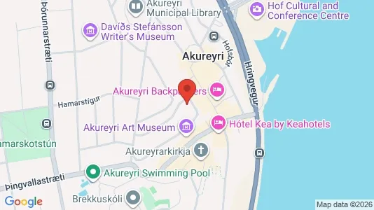 Apartments for rent i Akureyri - kort over placeringen