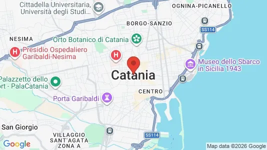 Apartments for rent i Catania - kort over placeringen
