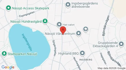 Apartments for rent i Nässjö - kort over placeringen