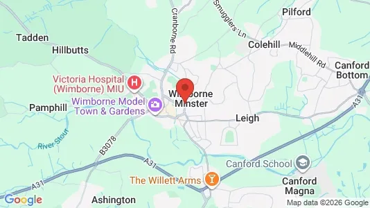 Apartments for rent i Wimborne - Dorset - kort over placeringen