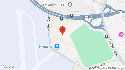 Apartments for rent i Reykjavík Hlíðar - kort over placeringen