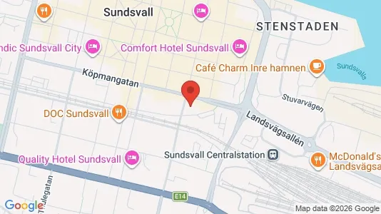 Apartments for rent i Sundsvall - kort over placeringen