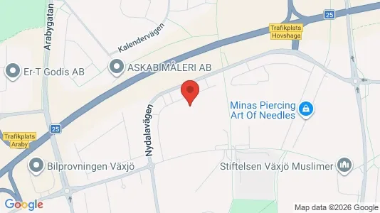Apartments for rent i Växjö - kort over placeringen