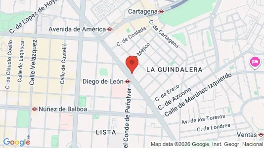 Apartments for rent i Madrid Salamanca - kort over placeringen