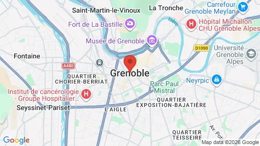 Apartments for rent i Grenoble - kort over placeringen