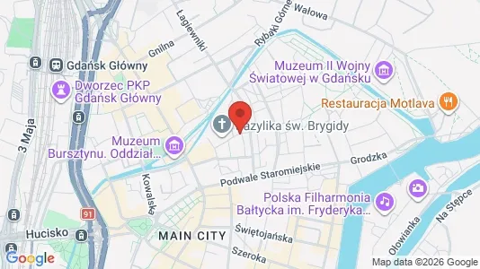 Apartments for rent i Gdańsk - kort over placeringen
