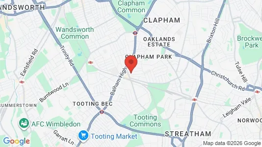 Apartments for rent i London SW12 - kort over placeringen