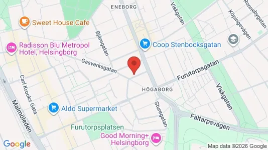 Apartments for rent i Helsingborg - kort over placeringen