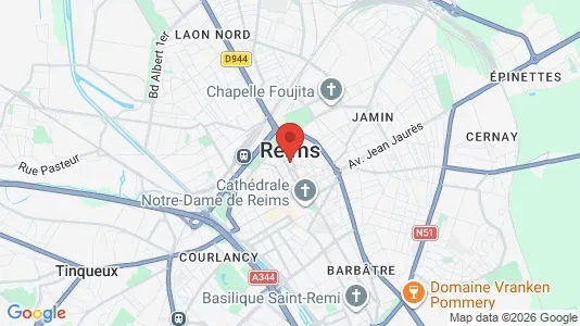 Apartments for rent i Reims - kort over placeringen