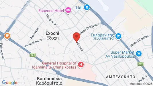 Apartments for rent i Ioannina - kort over placeringen