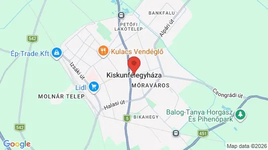 Houses for rent i Kiskunfélegyházi - kort over placeringen