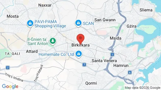 Apartments for rent i Birkirkara - kort over placeringen