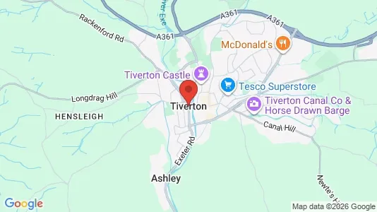 Houses for rent i Tiverton - Devon - kort over placeringen