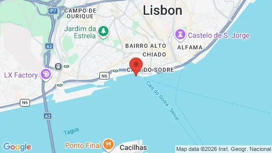 Apartments for rent i Lisboa Misericórdia - kort over placeringen