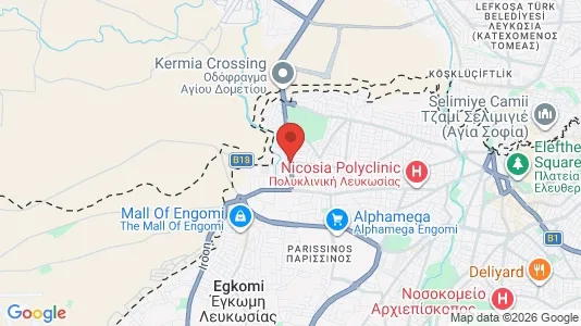 Apartments for rent i Nicosia Agios Dometios - kort over placeringen