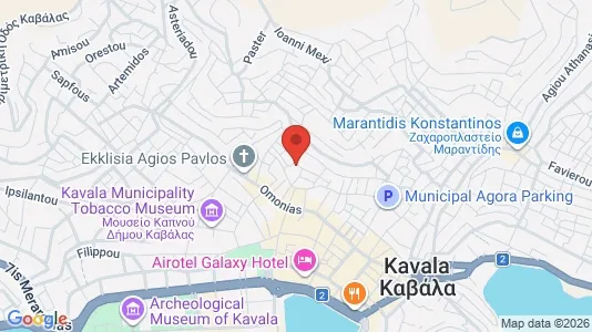 Apartments for rent i Kavala - kort over placeringen