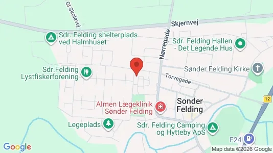 Apartments for rent i Sønder Felding - kort over placeringen