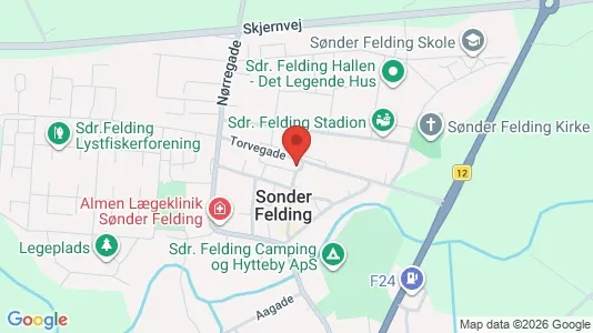 Apartments for rent i Sønder Felding - kort over placeringen
