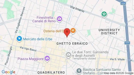 Apartments for rent i Bologna - kort over placeringen