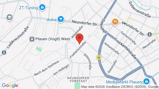 Apartments for rent i Vogtlandkreis - kort over placeringen