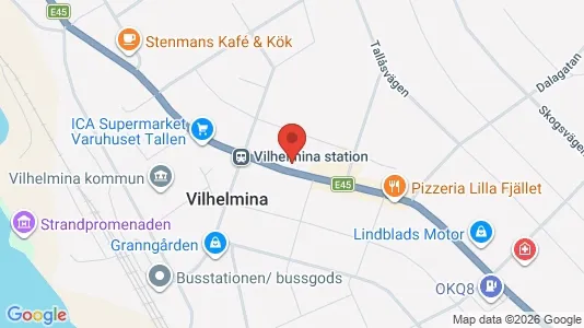 Apartments for rent i Vilhelmina - kort over placeringen