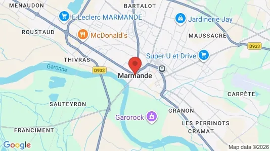 Apartments for rent i Marmande - kort over placeringen