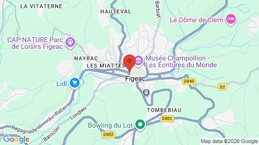 Houses for rent i Figeac - kort over placeringen