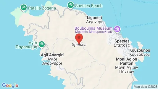 Apartments for rent i Spetses - kort over placeringen