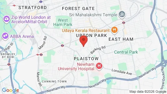 Rooms for rent i London E13 - kort over placeringen